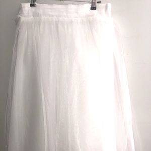 Azazie White Tulle Skirt